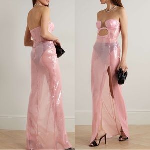 Nensi Dojaka RUNWAY Cutout Sequin Maxi Dress